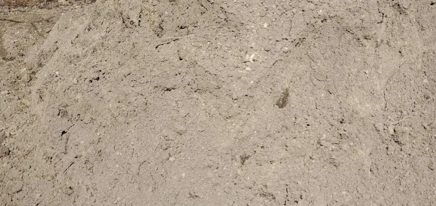Bulk material measured out for a yardage estimate